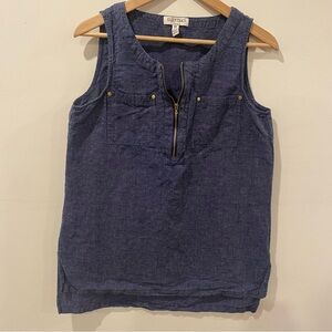 Ellen Tracy Linen blend sleeveless top
